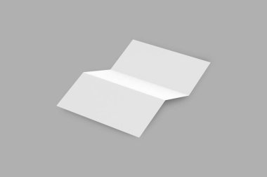 Gri arkaplanda boş kağıt antetli antetli 