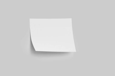Gri arkaplan üzerine beyaz kağıt