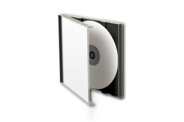 Beyaz arkaplanda 3d CD ya da DVD oluşturma