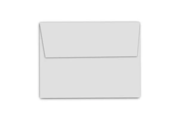 ホワイトバックグラウンド 3Dレンダリングで隔離された書き込みまたは招待カードのモックアップ用の空白封筒 — ストック写真