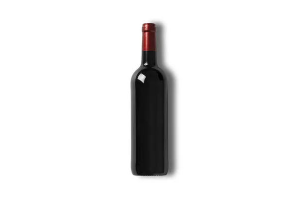 Beyaz Arka Planda Izole Edilmiş Şarap Şişesi — Stok fotoğraf