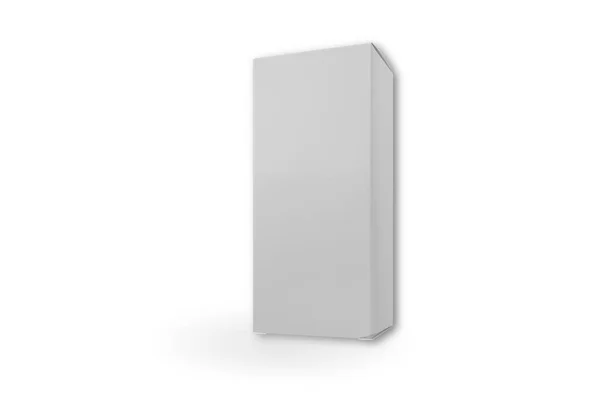 白い背景の空白のホワイト ペーパー箱 — ストック写真