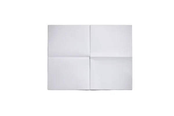 Beyaz arka plan üzerinde beyaz kağıt