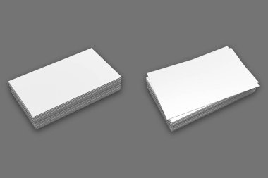 Gri arkaplanda boş kartvizit şablonu