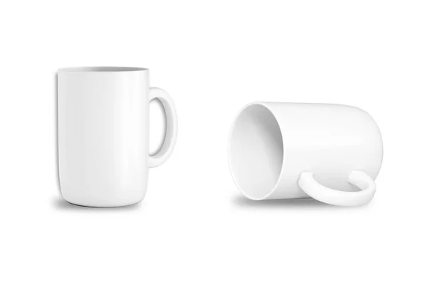 Rendering Coffee Mugs Isolated White Background — Stock Photo, Image