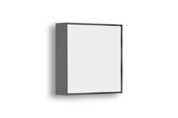 Реалістичний Квадратний Знак Білому Тлі — стокове фото