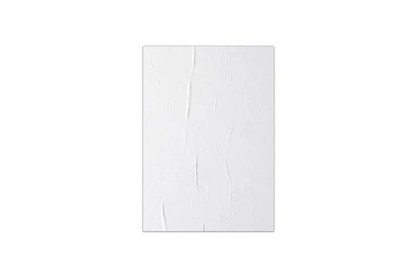 Blanco Papieren Kaart Geïsoleerd Witte Achtergrond — Stockfoto