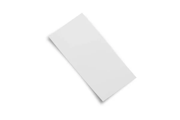 Modelo Brochura Branco Com Sombra Fundo Branco — Fotografia de Stock