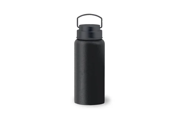 Black Water Bottle Isolated White Background — Stock Photo, Image