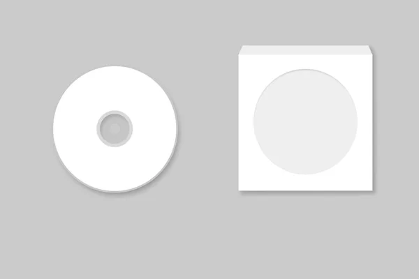 Образец Обложки Диска Упаковки Картона Корпус Картонного Диска Digipak Белым — стоковое фото