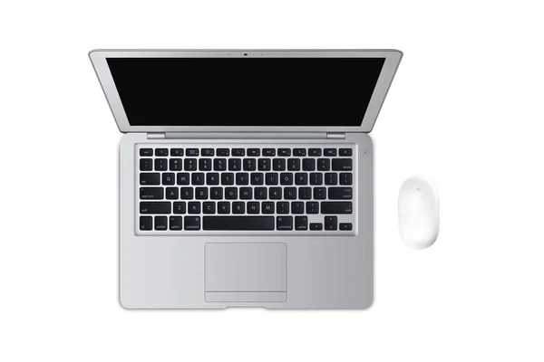 Nowoczesny Laptop Izolowany Białym Tle — Zdjęcie stockowe