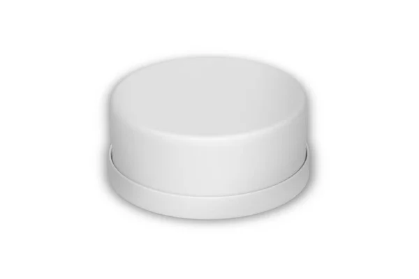 Recipiente Plástico Branco Para Cosméticos Outros Produtos — Fotografia de Stock