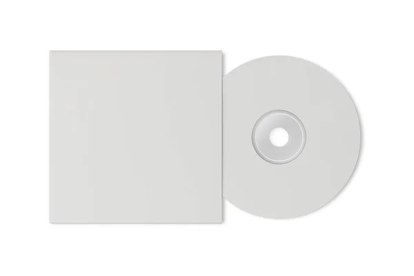 Prázdné Disk Kryt Šablony Izolované Bílém Pozadí — Stock fotografie