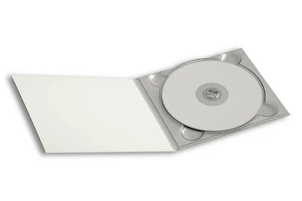 Dvd Κουτί Δίσκο Απομονωμένο Λευκό Φόντο — Φωτογραφία Αρχείου