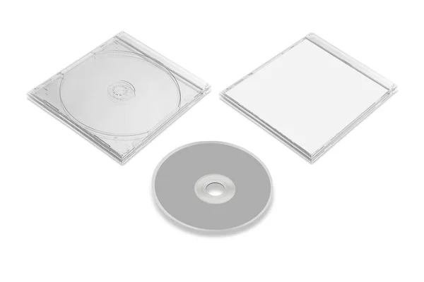 Empty Transparent Jewel Case Mockup Cover Mockup Digipak Case Cardboard — Stock Photo, Image