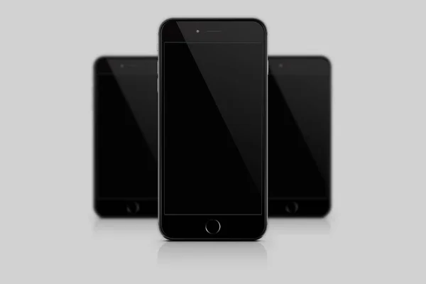 Smartphony Prázdnou Obrazovkou Izolované Bílém Pozadí — Stock fotografie