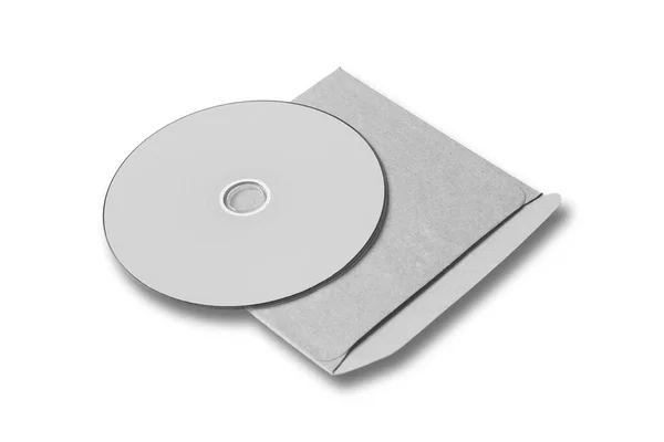 在白色背景上隔离Cd或Dvd磁盘 — 图库照片