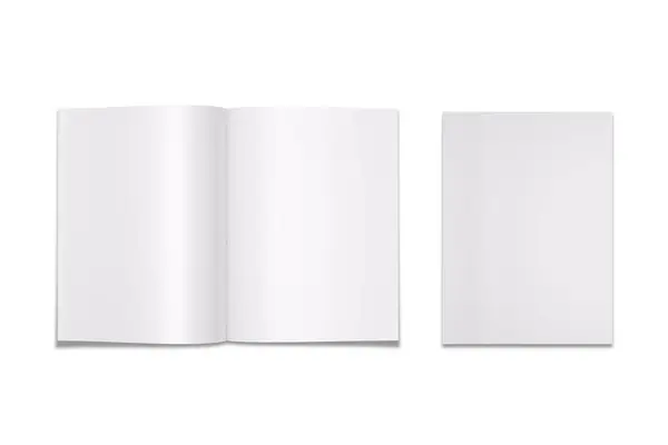 空白のホワイトマガジンカバーパンフレットテンプレート — ストック写真