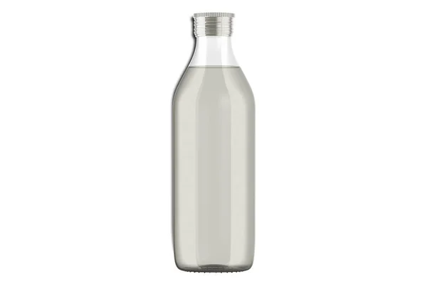 Макет Бутылки Масла Белом Фоне — стоковое фото