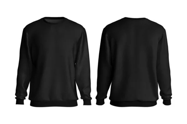 Blank Black Sweatshirt Mockup Isolated White Background — Stock Photo, Image