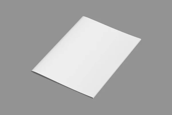 Renderização Vazio Branco Branco Brochura — Fotografia de Stock