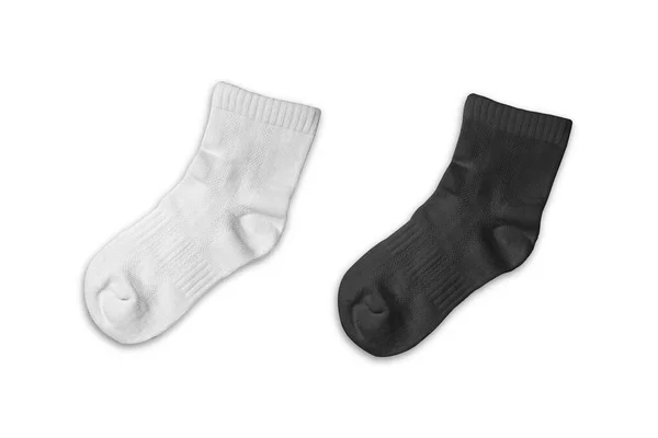 Ζευγάρι Ασπρόμαυρες Κάλτσες Απομονωμένες — Φωτογραφία Αρχείου