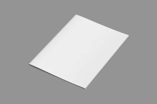 Blanco Papieren Kaart Grijze Achtergrond — Stockfoto