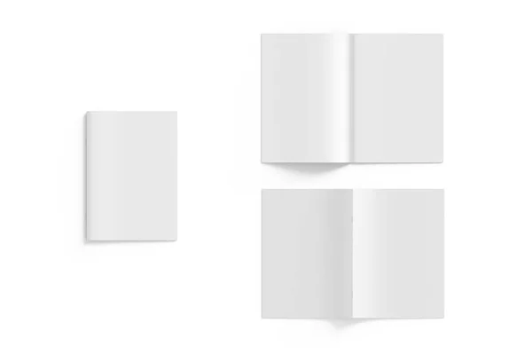 Conjunto Modelo Brochura Branco — Fotografia de Stock