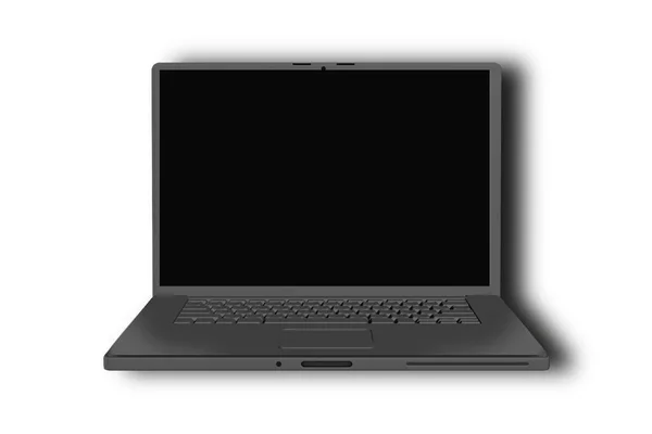 Laptop Dator Isolerad Vit Bakgrund — Stockfoto
