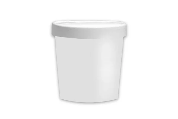 Ice Cream Tub Isolated White Background — Stock Photo, Image