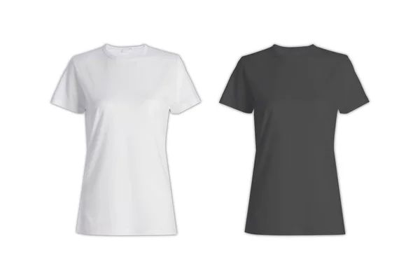 Mulheres Camisetas Isoladas Fundo Branco — Fotografia de Stock
