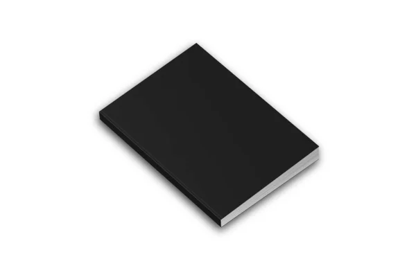 Černá Kniha Izolovaných Bílém Pozadí — Stock fotografie