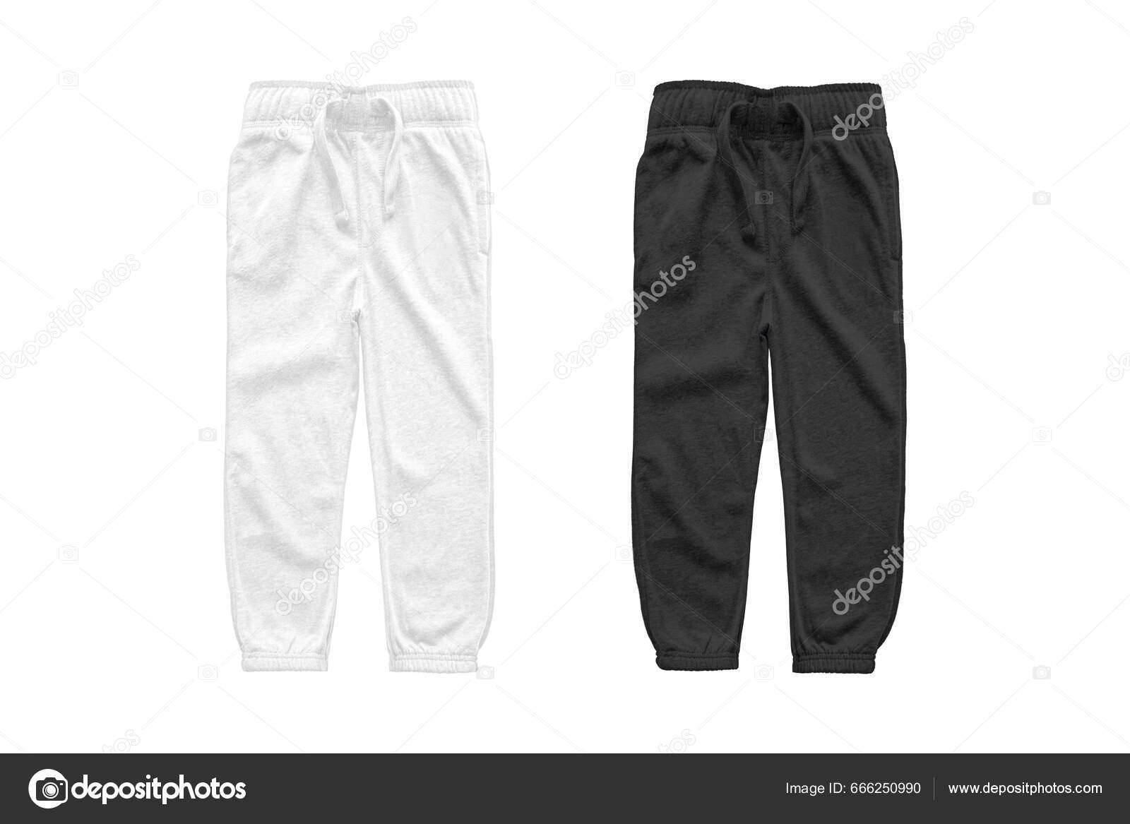 Black White Sweat Pants Joggers Mockup Isolated White Background Unisex  Stock Photo by ©Farid0513119593 666250990