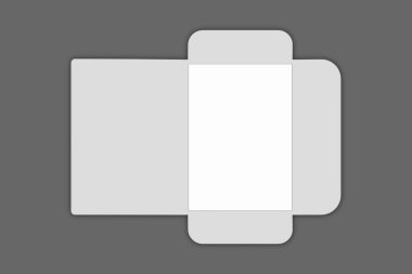 Boş boş karton klasörü aç içinde antetli başlıklar 3D oluşturma.