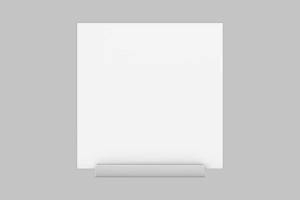 Банер Таблиці Меню Просування Знижка Код Намет Таблиці Сірому Фоні — стокове фото