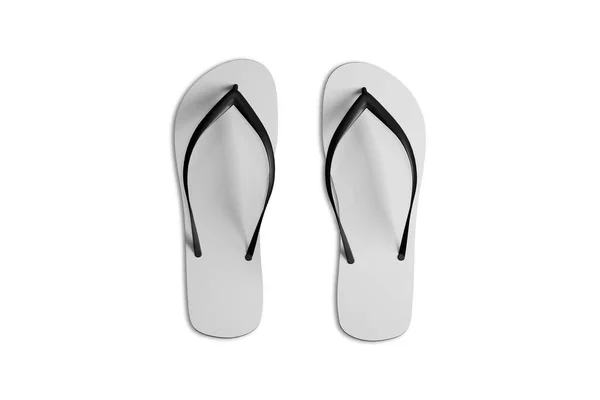 Tomma Gummi Sandal Flip Flopp Tofflor Mall Mockup Isolerad Över — Stockfoto