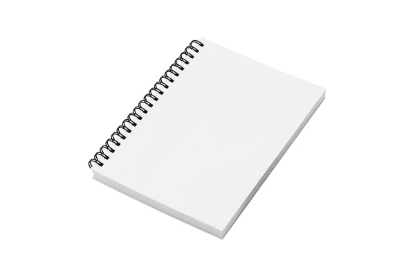 Mockup Vuoto Notebook Spirale Vuota Con Spazio Immagine Testo Identità — Foto Stock