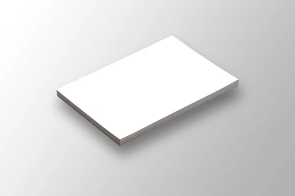 Bianco Vuoto Carta Stack Mockup Isolato Uno Sfondo Rendering — Foto Stock