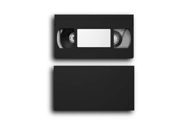 Vhs Tape Cassette Mockup Isolated White Background Rendering — Stock Photo, Image
