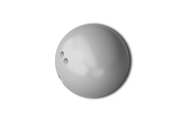 Boş Bowling Topu Modeli Beyaz Arka Planda Izole Edildi Oluşturma — Stok fotoğraf