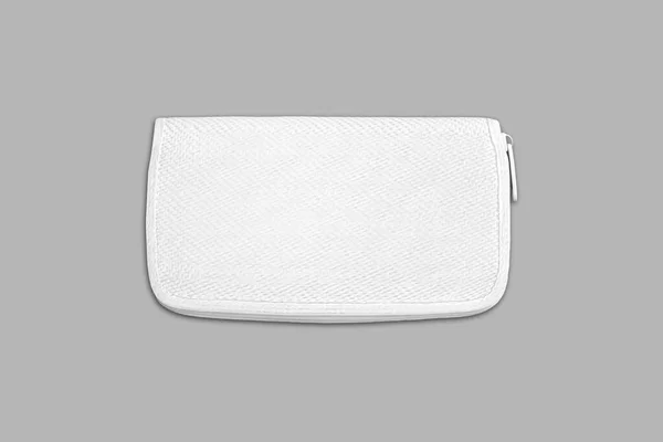Mockup Bolsa Branca Branco Isolado Vista Frontal Renderização Saco Pequeno — Fotografia de Stock