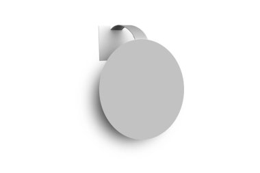 Boş Reklam Sallayıcısı beyaz arkaplanda izole edildi. 3d oluşturma.