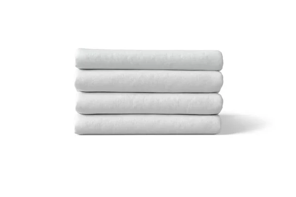Λευκά Λευκά Πτυσσόμενα Κρεβάτι Mockup Τέσσερις Δέσμες Από Όμορφα Διπλωμένο — Φωτογραφία Αρχείου
