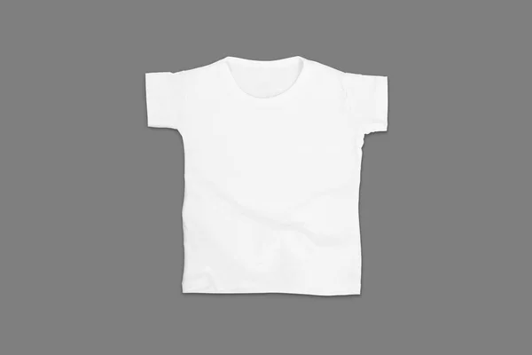 Modelo Básico Shirt Para Miúdos Brancos Modelo Para Moda Shirt — Fotografia de Stock