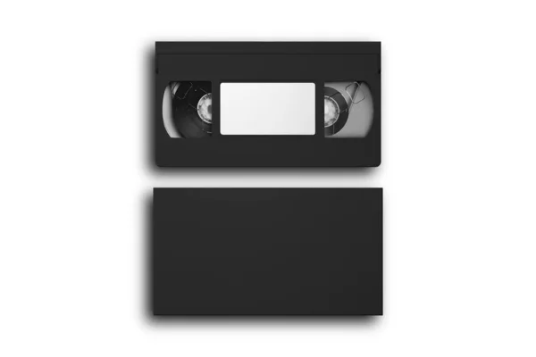 Vhs Tape Cassette Mockup Isolated White Background Rendering — Stock Photo, Image