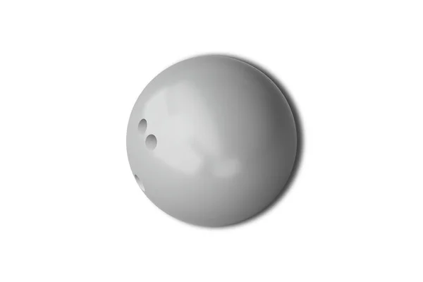 Blank Bowling Kula Makieta Izolowane Białym Tle Renderowanie — Zdjęcie stockowe