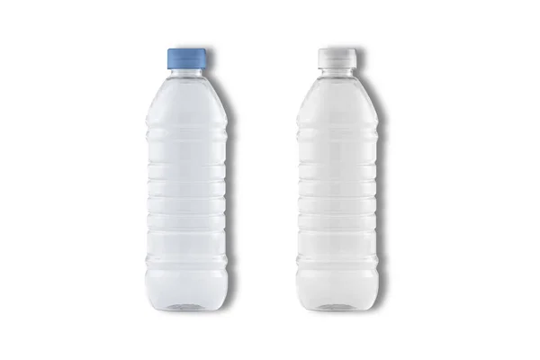 Mockup Botol Air Plastik Diisolasi Pada Latar Belakang Putih Rendering — Stok Foto