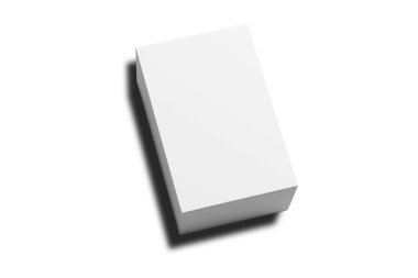 Beyaz Smartphone Kutu Model Tasarımı beyaz arkaplanda izole edildi. Kapalı kutu 33d oluşturma.