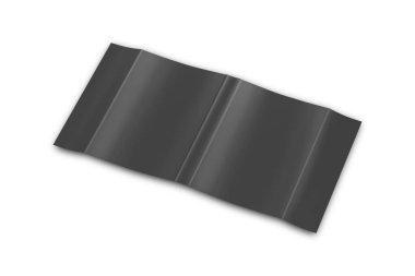 Açılmış boş bir toz torbası ya da toz ambalajı beyaz arka planda izole edilmiş kırpma yolu ile hazırlanır. Tasarım dergisi ya da kitap tozu kapağı için hazır. 3d illüstrasyon.