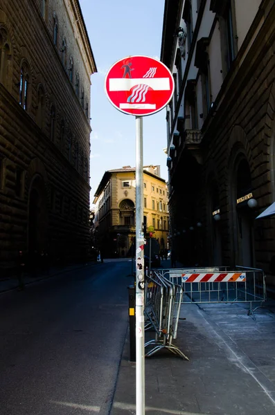 stock image Road sign in Florence stock photo